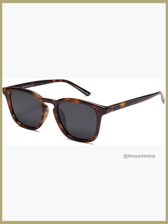 Polarized UV400 Sunglasses, Plastic Frames, Vintage Square Style main image 4